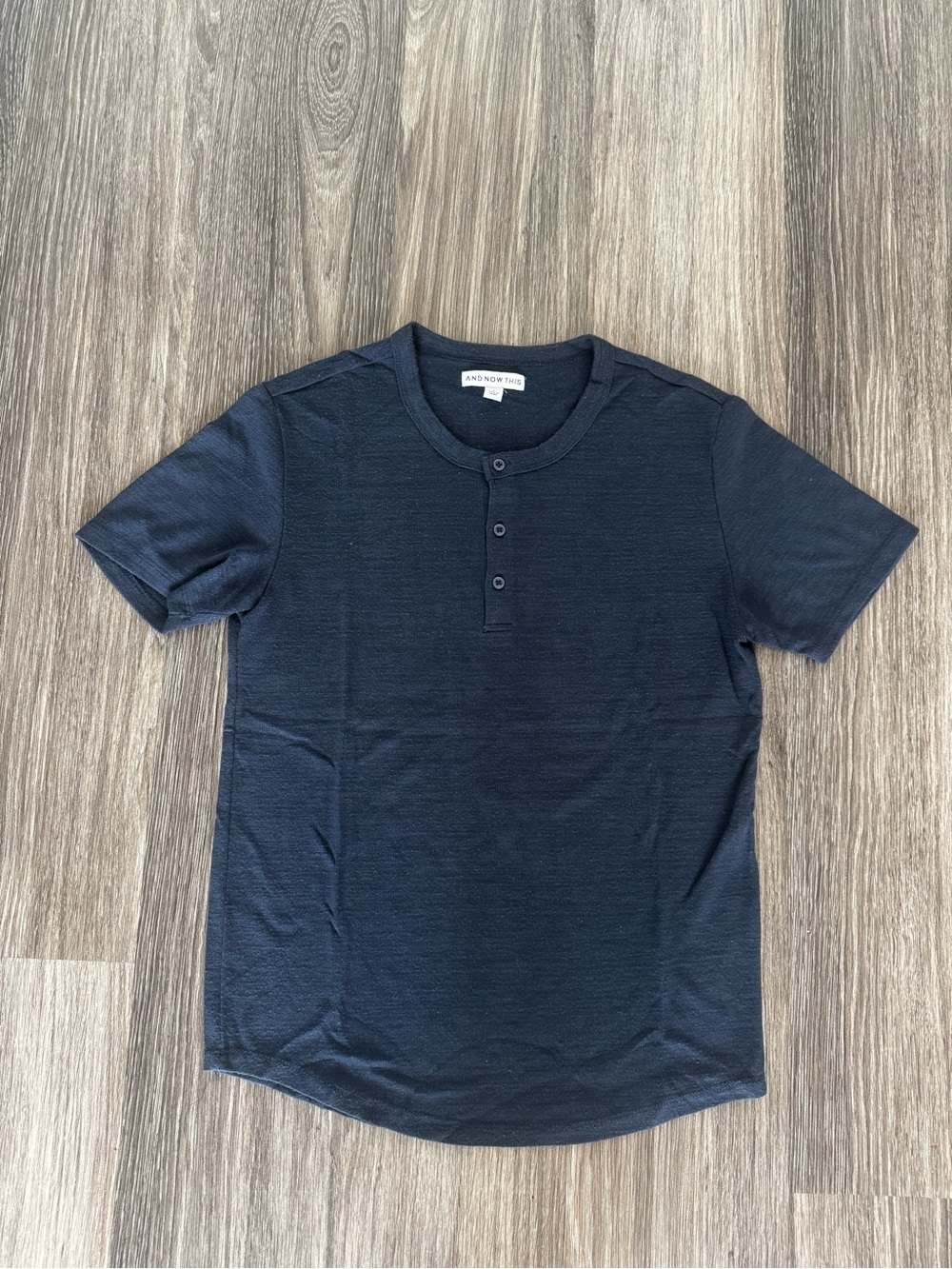 Short Sleeve Navy Henley Tee - And Now This